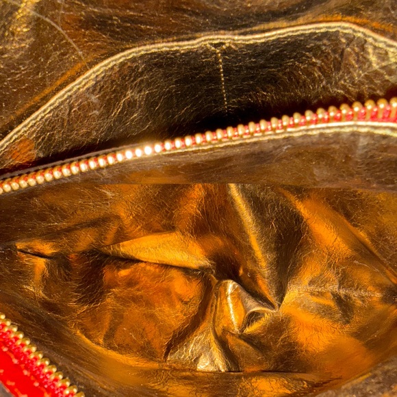 Michael Kors Runway Collection Gia Slouchy Red Crocodile-Patterned Tote - Picture 6 of 8